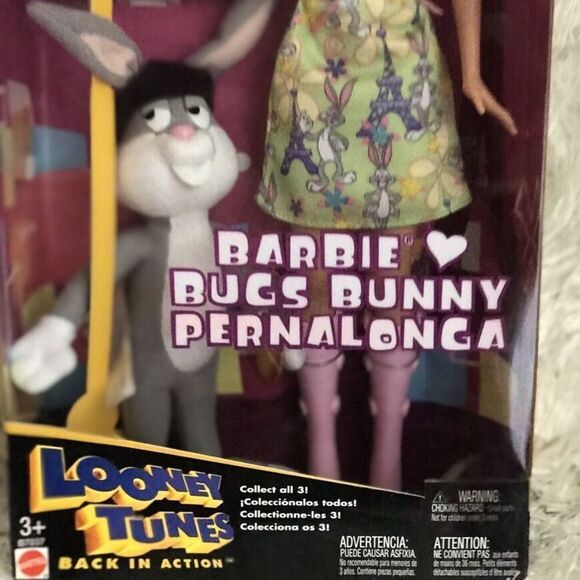 2003 Barbie Loves Bugs Bunny" Special Edition Looney Tunes Warner NIB - Picture 3 of 8